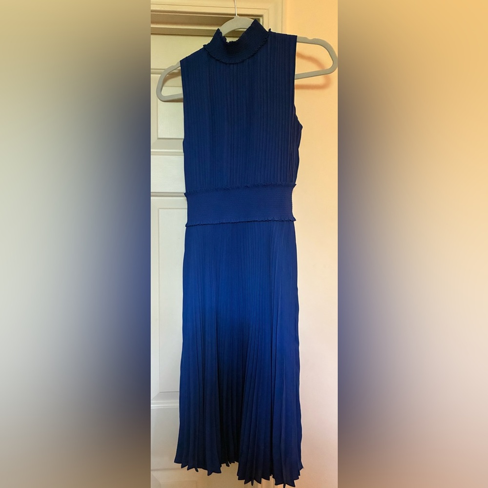 Nanette Lepore Blue Pleated Cocktail Dress, never worn